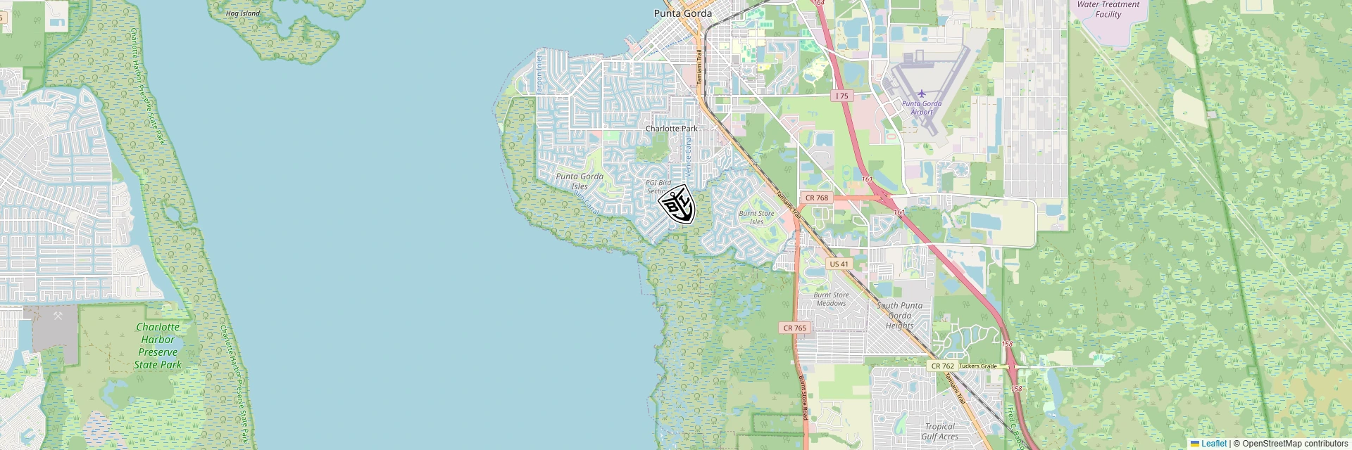 Map to Black Label Marine Group Punta Gorda at 5000 Deltona Dr, Punta Gorda, FL 33950
